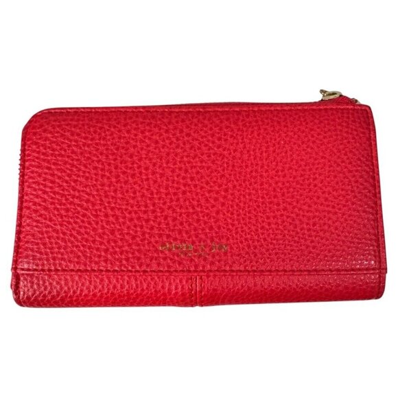 OLIVIA+JOY LADIES WALLET SIZE‎ 7"x 4" Like new condition RED ZIPPER - Picture 1 of 5